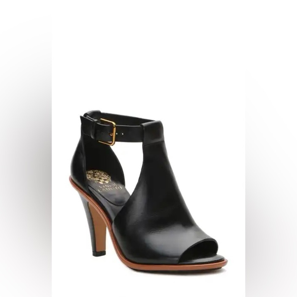 Vince Camuto Black Peep-Toe Heels